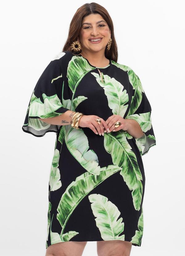 Vestido Feminino Plus Size Curto Preto