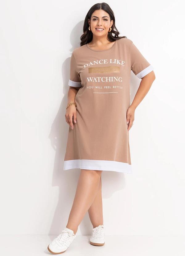 Vestido Marrom em Algodão