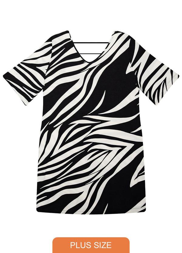 Vestido Plus Size Viscotorcion Preto