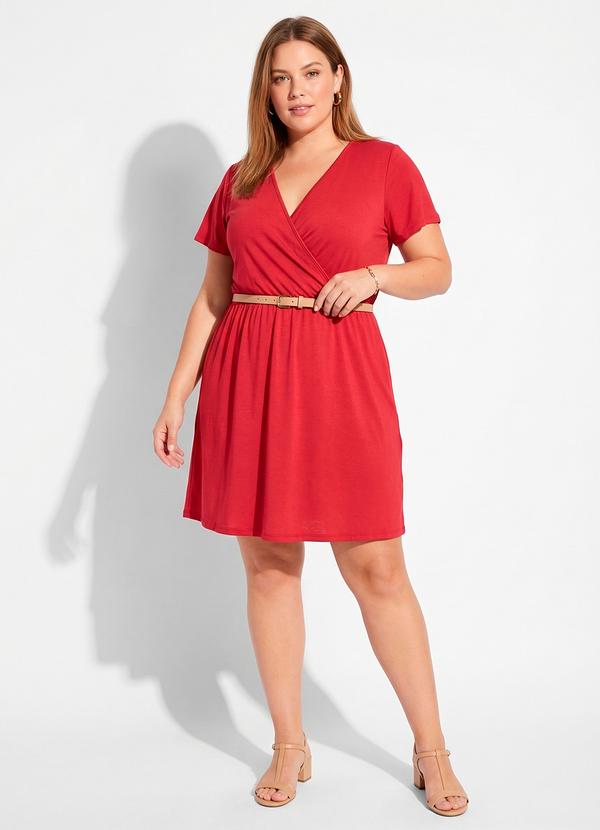 Vestido Vermelho em Malha Leve