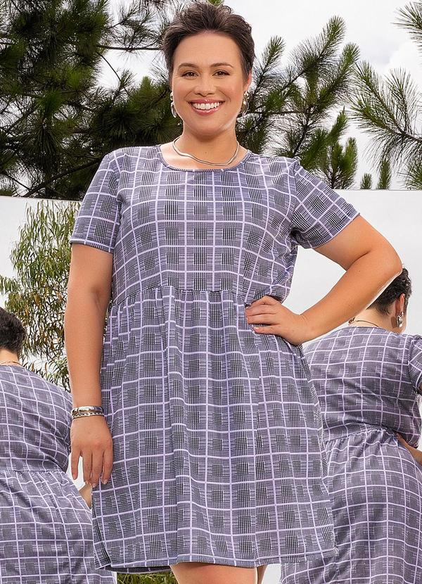 Vestido Xadrez em Malha