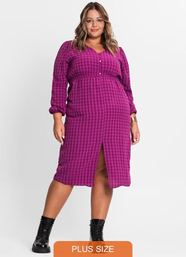 Vestido Plus Size em Air Flow Roxo