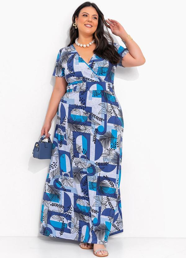 Vestido Azul Marinho em Malha com Elastano