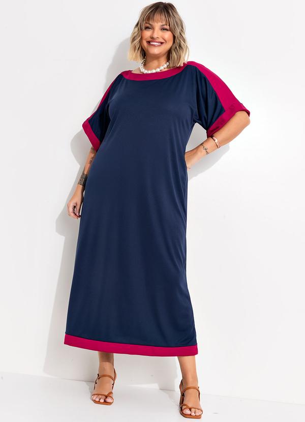 Vestido Azul Marinho em Malha