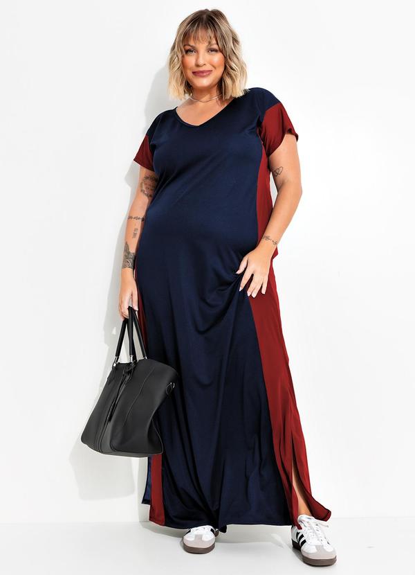 Vestido Azul Marinho em Malha