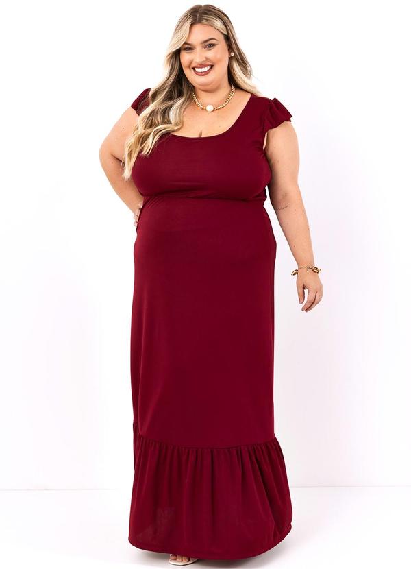 Vestido Bordô em Malha