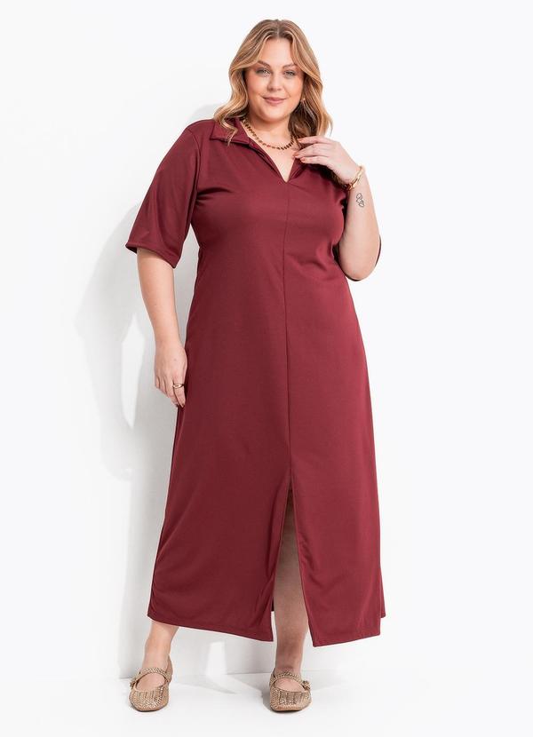 Vestido Bordô em Malha