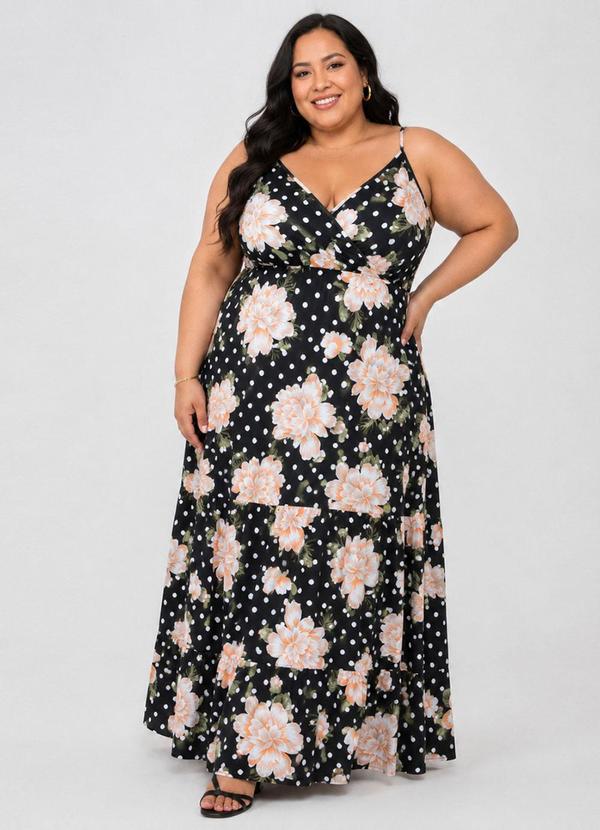 Vestido Feminino Longo de Alcinha Midsize Preto
