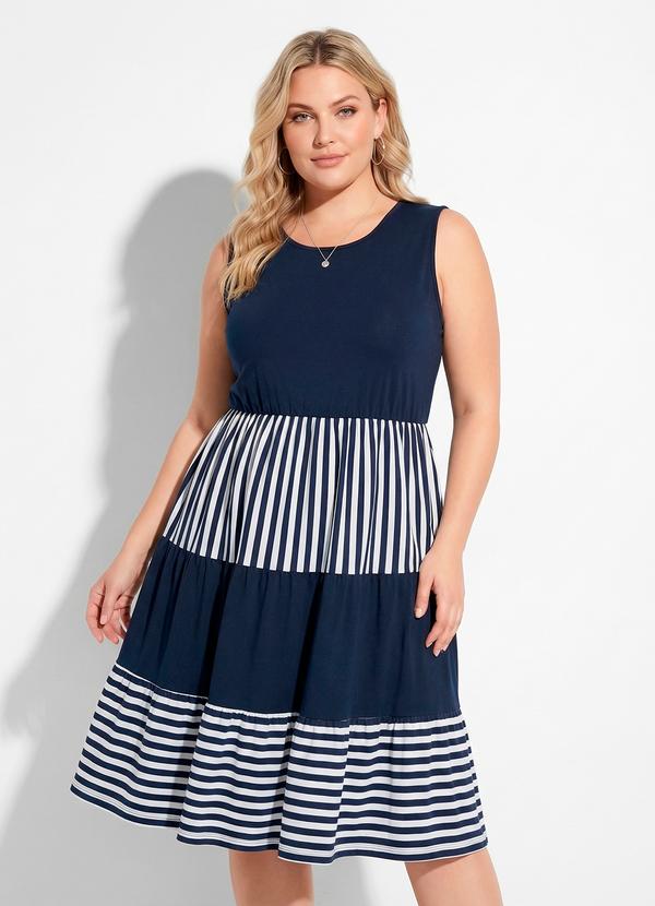 Vestido Marinho em Meia Malha
