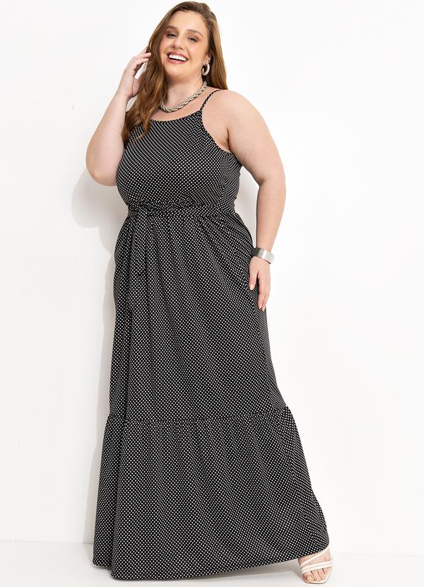 Vestido Poá Preto em Malha