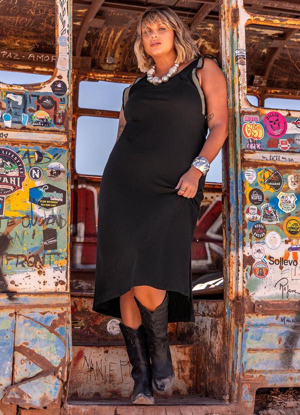 Vestido Preto em Algodão