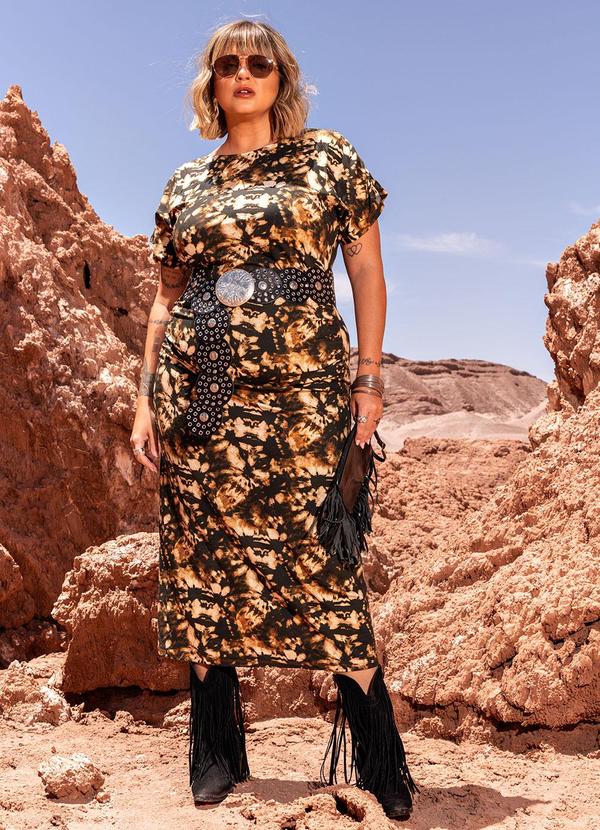 Vestido Tie Dye em Malha de Viscose