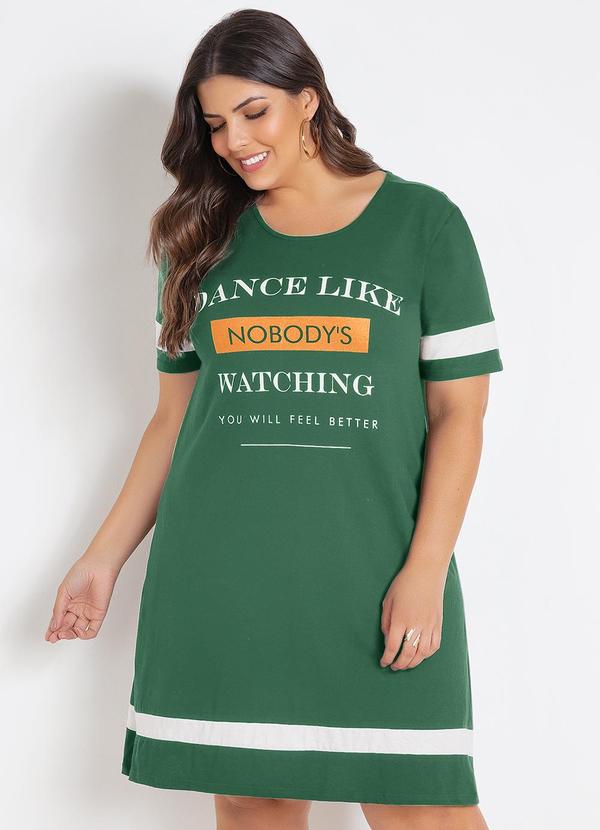 Vestido Verde em Malha de Algodão