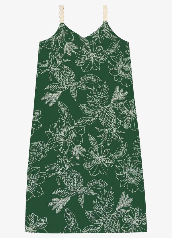 Vestido Feminino Plus Midi Verde