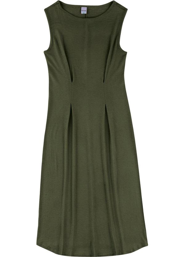Vestido MÃdi Acinturado PlusVerde Militar