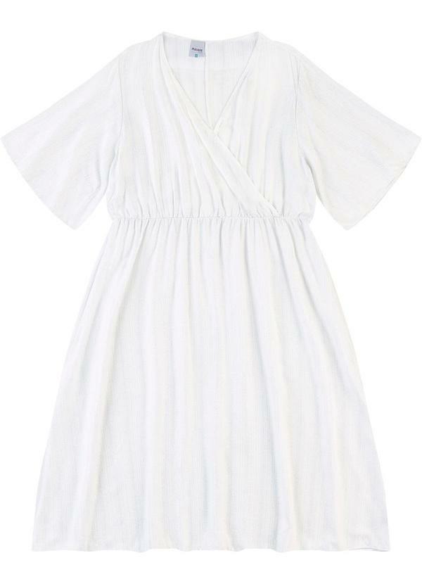 Vestido Mídi Evasê com PlusBranco