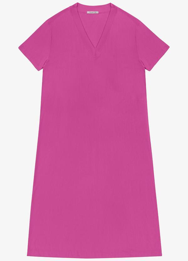Vestido Midi Feminino Plus Size Rosa