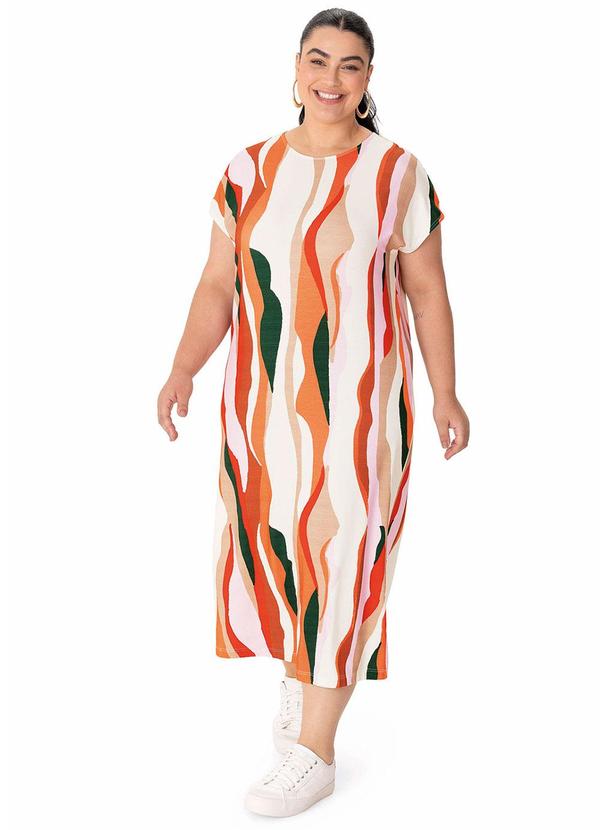Vestido Mídi Orgânico Plus Off White