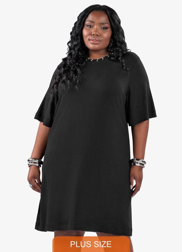 Vestido Molecotton Plus Size Preto