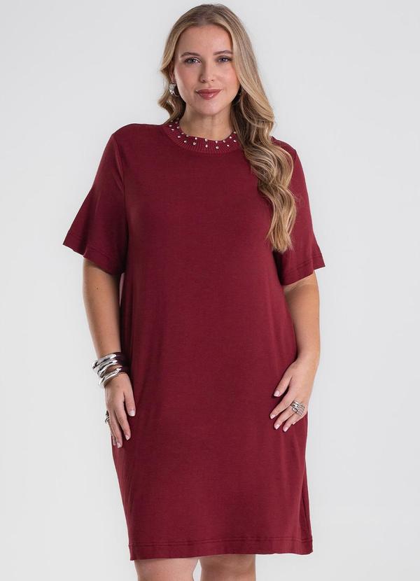 Vestido Molecotton Plus Size Vermelho