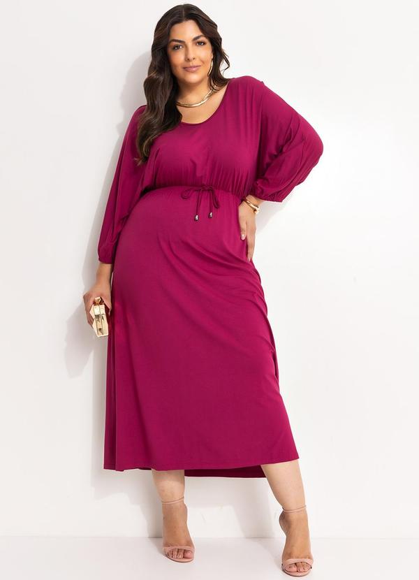 Vestido Púrpura em Malha de Viscose