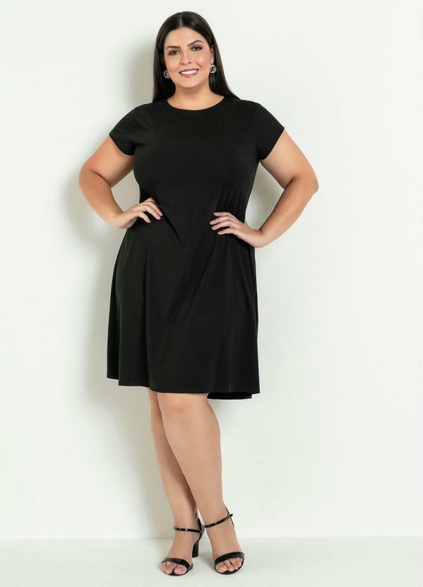 Vestido Soltinho Preto Marguerite Plus Size
