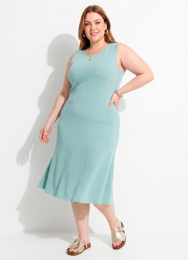 Vestido Verde Menta em Malha Tricô