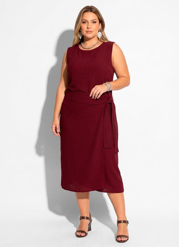 Vestido Vermelho em Tecido Air Flow