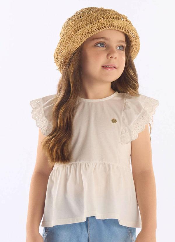 Bata Infantil em Algodão Branco
