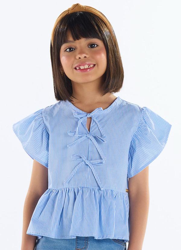 Bata Listrada Menina Azul