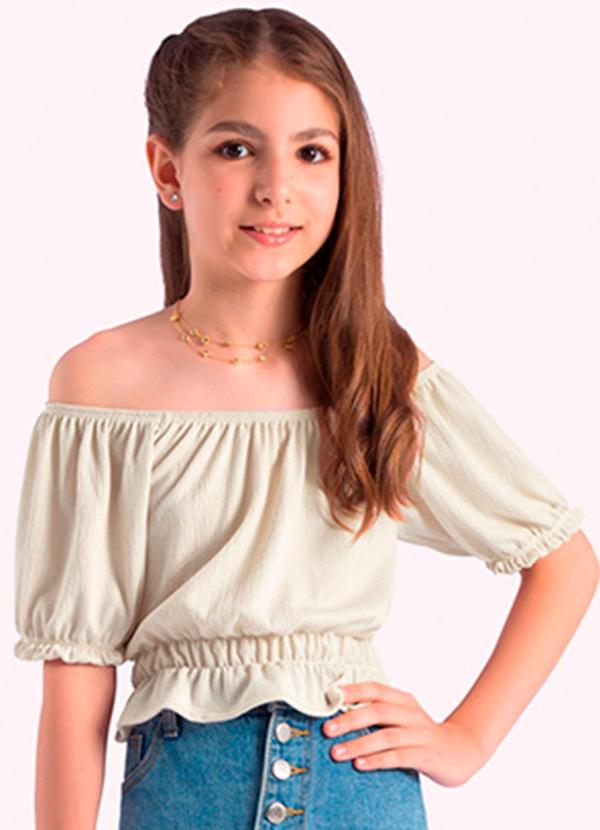 Blusa Infantil Menina Bege
