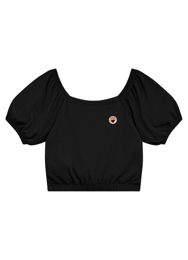 Blusa Infantil Menina Preto