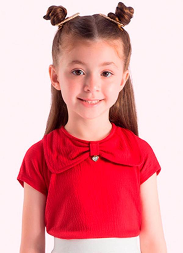 Blusa Infantil Menina Vermelha