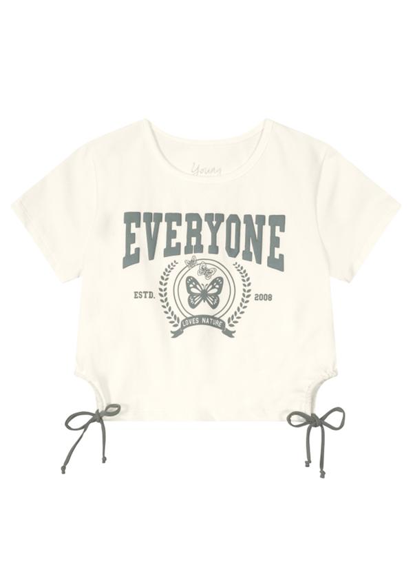 Vista 2 Blusa Cropped em Cotton Infantil Menina Natural Young Class Young Class