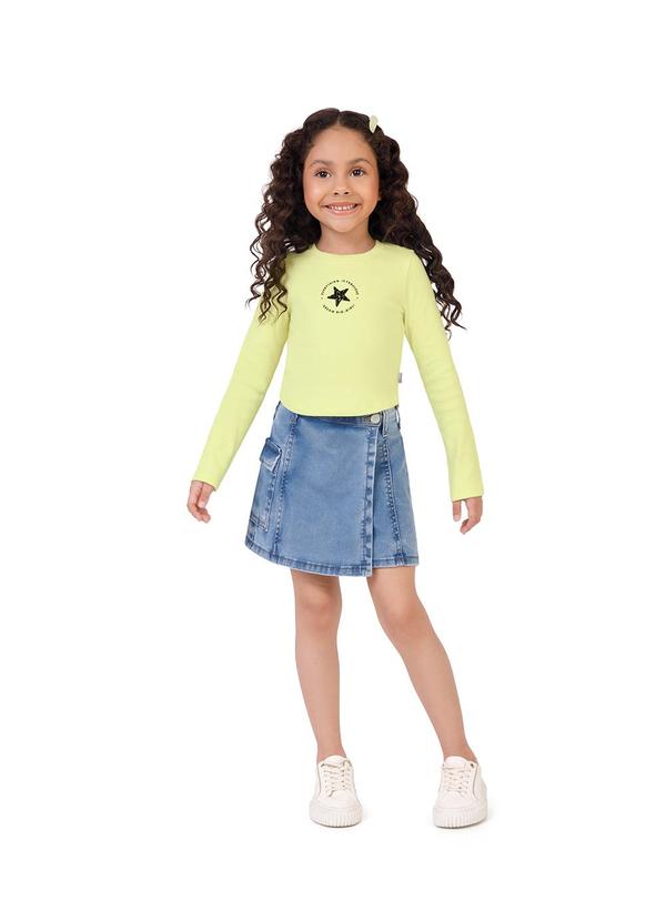 Vista 2 Blusa Cropped Fabulous Amarelo Malwee Kids Malwee Kids