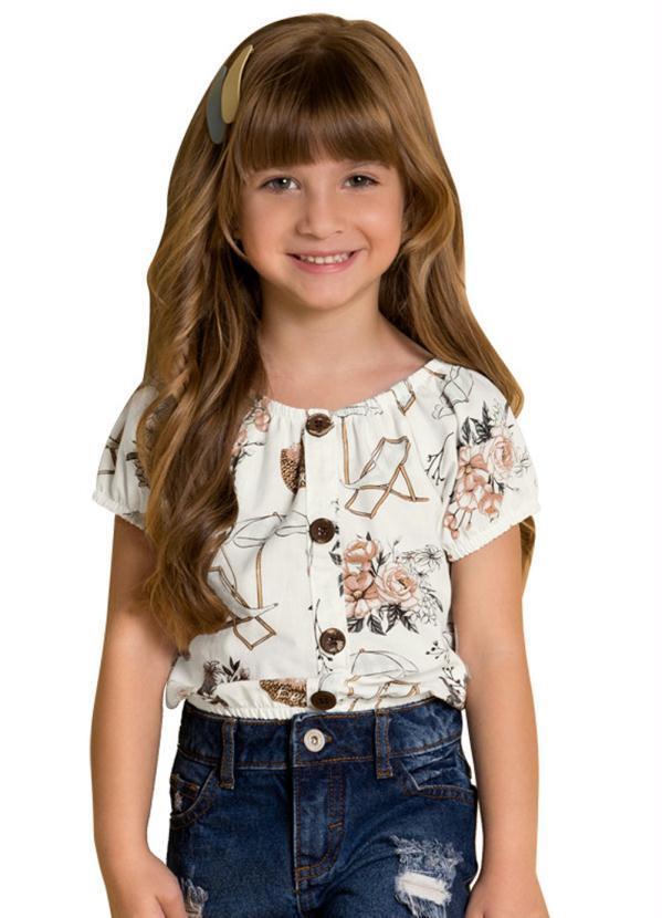 Blusa Infantil MeninaOff White