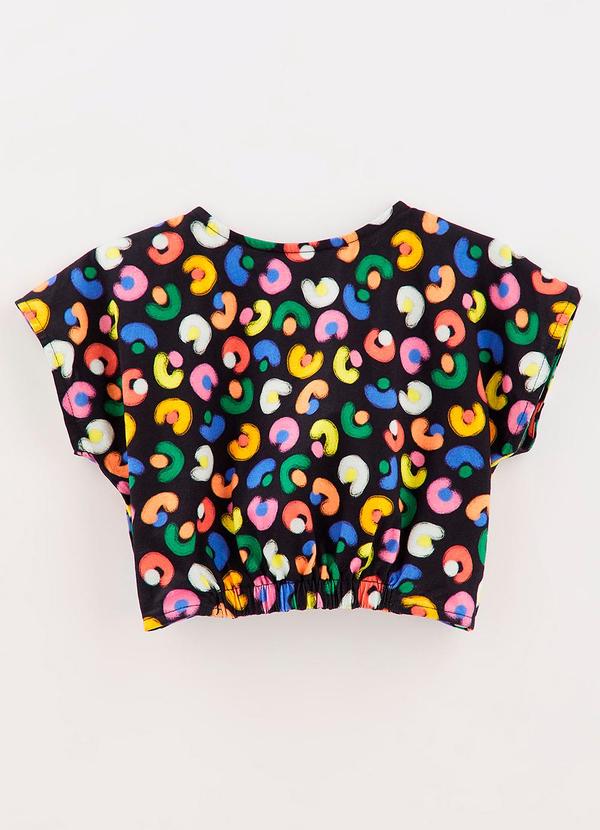 Blusa Malha Manchadinha Preto