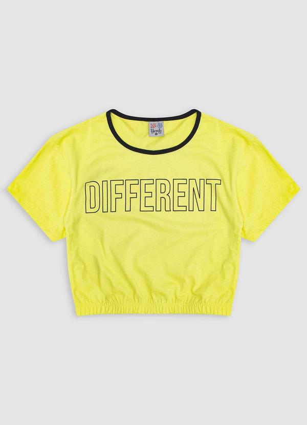 Cropped Juvenil Meia Malha Yend'S Kids Amarelo