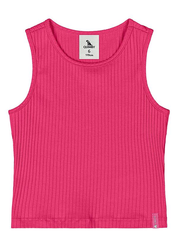 Cropped Ribana Canelada Menina Rosa