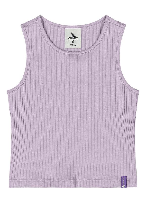 Cropped Ribana Canelada Menina Roxo