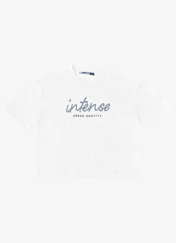 T- Shirt Bordada Feminina Branco