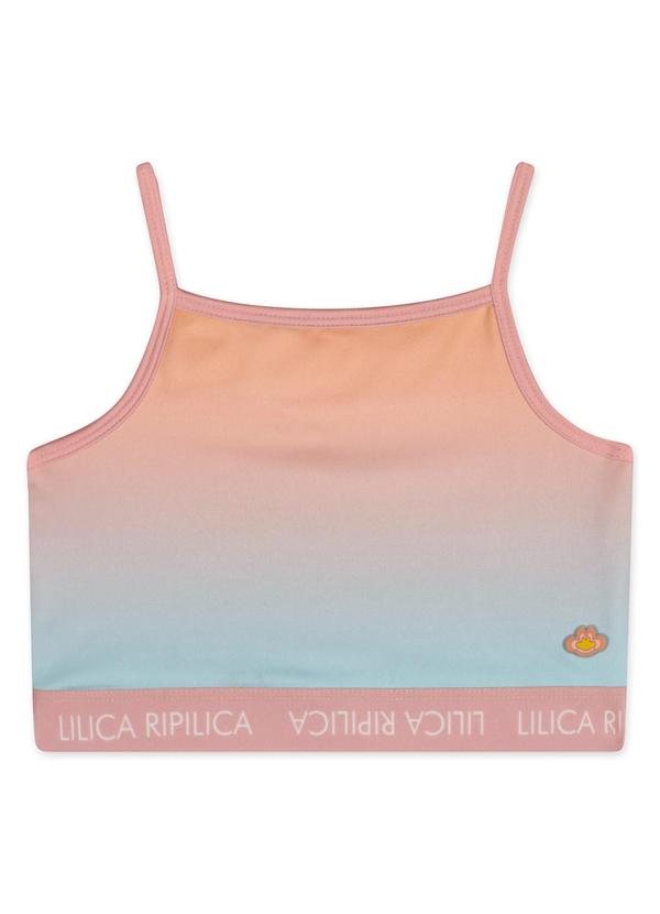 Vista 2 Top Degradê Infantil Feminino Rosa Lilica Ripilica Lilica Ripilica