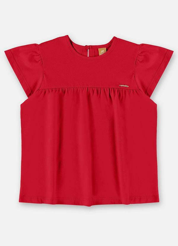 Vista 2 Bata Infantil em Meia Malha Vermelho Up Baby Up Baby