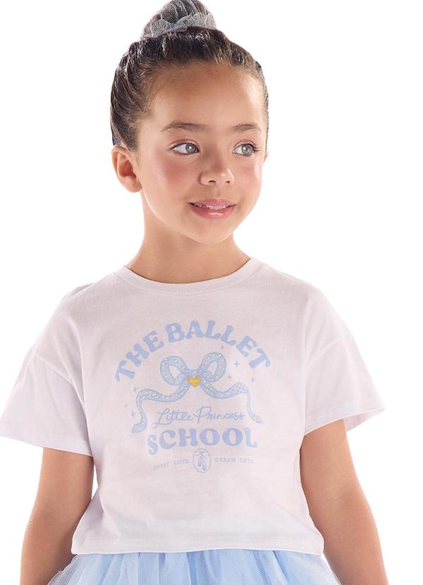 Blusa Algodão Estampa Ballet Branco