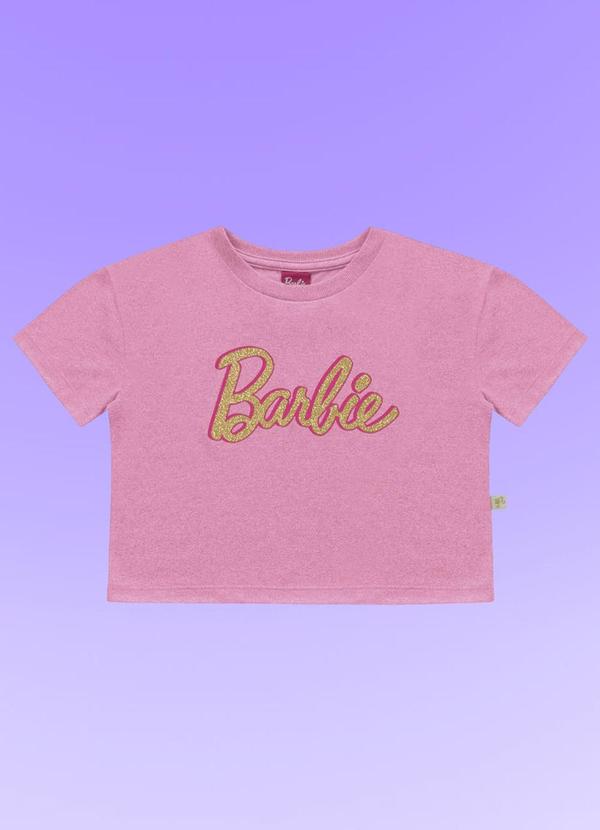 Vista 2 Blusa Barbie Rosa Fakini Kids Fakini Kids