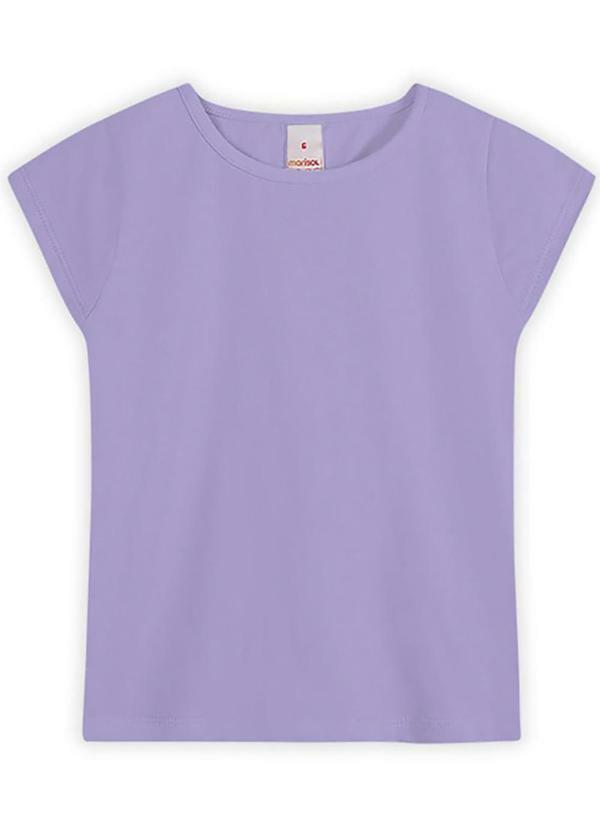 Blusa Básica Antiviral Manga Curta Roxo