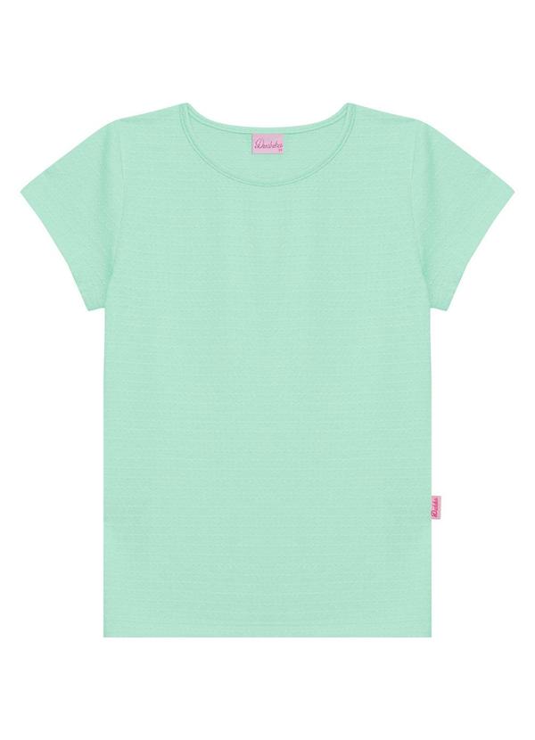 Blusa Básica com Etiqueta Lateral Verde