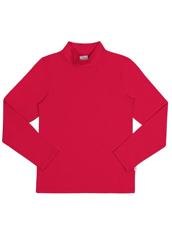Vista 2 Blusa Básica com Gola Alta Vermelho Alakazoo Alakazoo