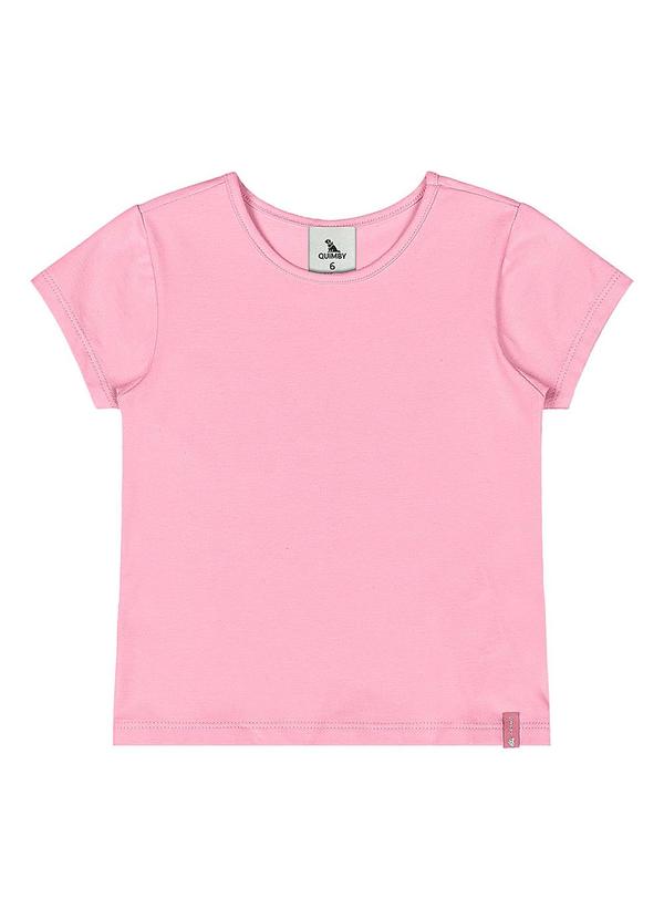 Blusa Básica Cotton Menina Rosa
