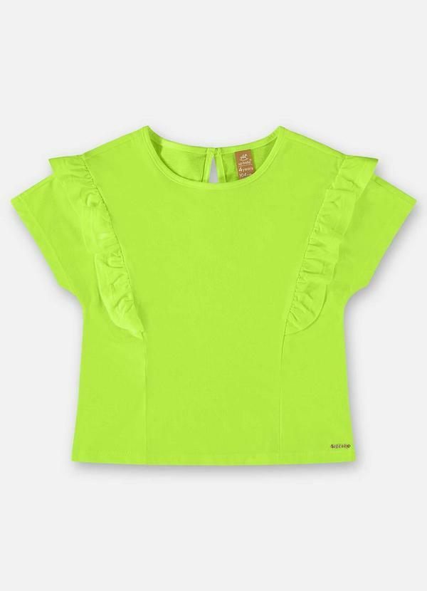 Vista 2 Blusa Básica em Meia Malha Verde Up Baby Up Baby